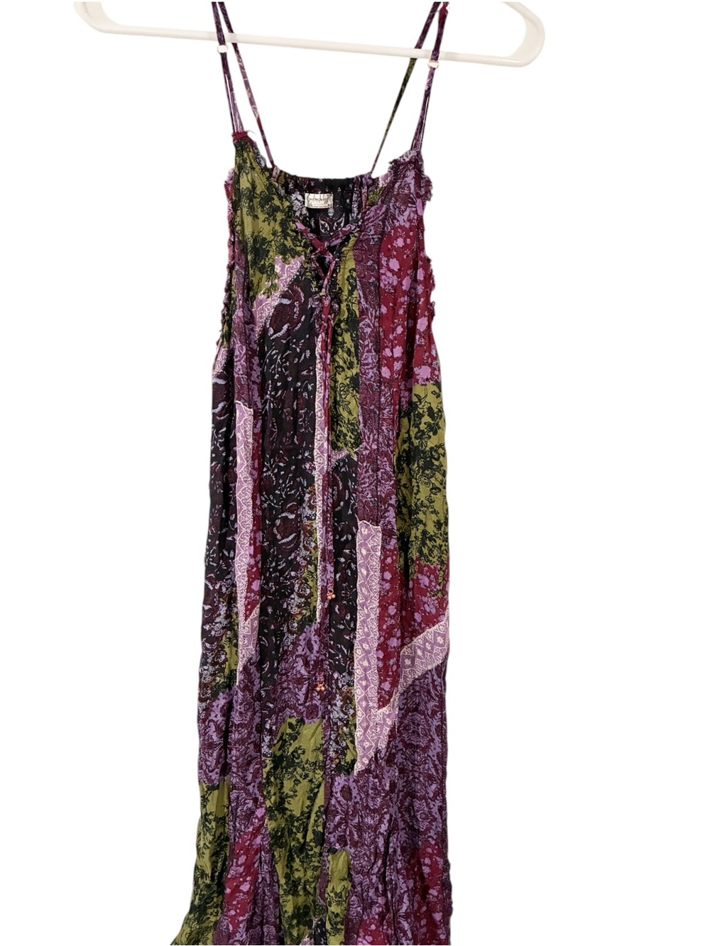 Free People Work Of Art Printed Maxi Slip Dress Bandana Print Size XS